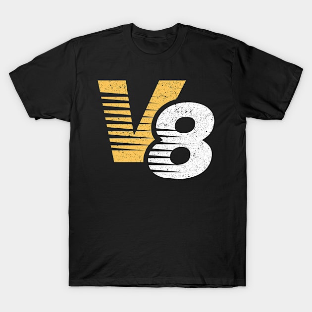 V8 Engine Design for Eight Cylinder Car Fans T-Shirt by c1337s